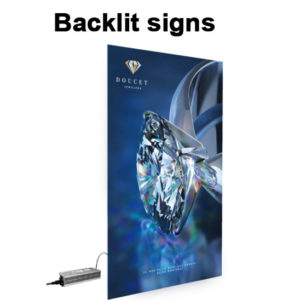 Backlit signs
