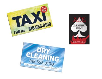 Business card stickers